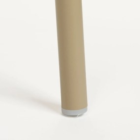 Plastic Kuipstoel Met Zitkussen Beige