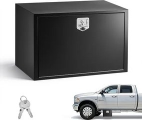 VEVOR Truck Onderbouw Opbergbox 914 x 609 x 609 mm Koudgewalst Staal Waterdichte Gereedschapskist met T-handgreep en Slot voor Vrachtwagens, Trailers, Bestelwagens Gereedschapskist Onderbouw Box Zwart