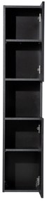 Comad Nova Black hoge kast 30x25x140cm zwart