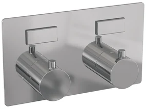 Brauer Chrome Edition thermostatische inbouw regendouche met staafhanddouche, plafondarm en hoofddouche 20cm set 53 chroom