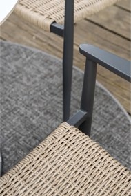 Garden Impressions Lily tuinstoel donker grijs - 4 stuks