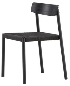 Jörn Eetkamerstoel - Kenjy  - Zwart - Hout en Rotan - Jörn