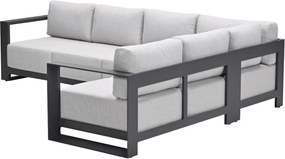 Garden Impressions Malakka loungebank 4-delig - donker grijs