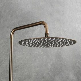 Saniclear Antique inbouw regendouche met 30cm hoofddouche, wandarm en 2 standen handdouche verouderd messing