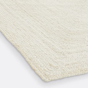 Vloerkleed in gebleekte jute, rechthoekig XXL, Aftas