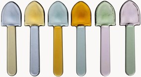 IJslepels Colorea van glas, 6-delig