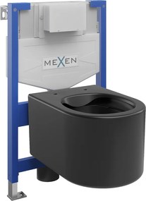 Mexen Sofia inbouwset WC frame Fenix XS-F met WC-kom, zwarte mat - 6803354XX85