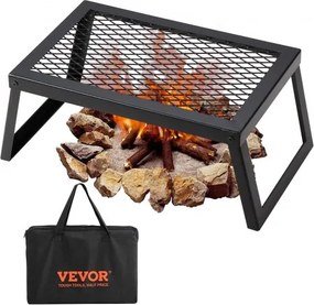 VEVOR BBQ Gills Houtskoolgrill Opvouwbare grill 458 x 305 x 205 mm, Tafelgrill Draagbare reisgrill Draagvermogen 6 kg, Opvouwbare picknickgrill voor buiten, Campinggrill Zwart 300 ℃, voor terras, camping, feest