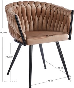 Widny Zwart Fluwelen Stoel