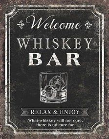 Metalen bord Whiskey Bar, ( x  cm)