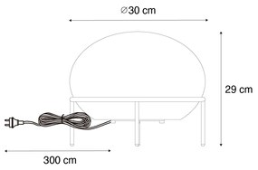 Design buiten tafellamp zwart - Jannie Design E27 IP65 Buitenverlichting rond