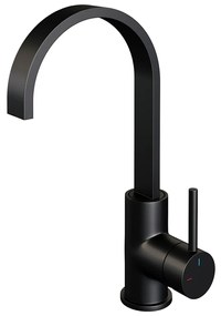 Brauer Black Edition ColdStart wastafelkraan hoog met draaibare platte uitloop model A zwart mat