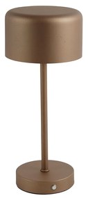 LED Moderne tafellamp met dimmer bruin oplaadbaar - Poppie Modern rond Binnenverlichting Lamp