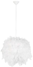Landelijke hanglamp wit met veren - Feather