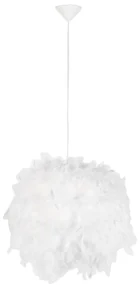 Stoffen Eettafel / Eetkamer Landelijke hanglamp wit met veren - Feather Landelijk / Rustiek E27 rond Binnenverlichting Lamp