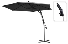 ProGarden Zweefparasol 300 cm donkergrijs