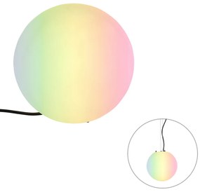 Smart buitenlamp met dimmer wit 25 cm IP65 incl. Wifi A60 - Nura Modern E27 IP65 Buitenverlichting bol / globe / rond