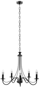 De Plafondlamp Hangend Rustiek Zwart APP647-5CP