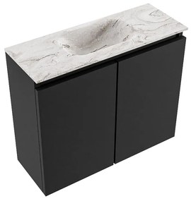 Mondiaz Ture DLux toiletmeubel 60cm urban met wastafel glace midden zonder kraangat