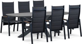 Tuinset 6 personen 240 cm Aluminium Grijs Lifestyle Garden Furniture Essence/Voyage