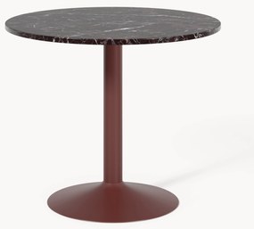 Ovale marmeren eettafel Miley, verschillende formaten, wijnrood
