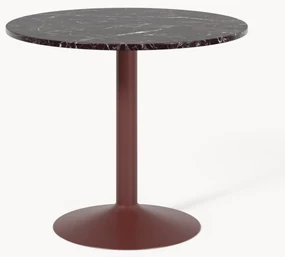 Ovale marmeren eettafel Miley, verschillende formaten, wijnrood