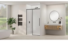 Van Rijn Products ST09 Schuifdeur vast deel - 117.5x200cm - helder glas - soft-close - incl. Zwart ST09300120HEZW