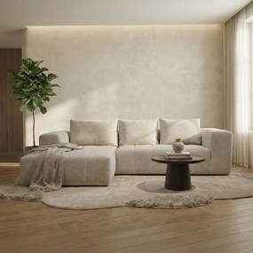 Beige Bank Met Decoratieve Strepen Hoek Links