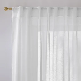 Set van 2 glasgordijnen met verborgen bevestigingslussen,, Majo