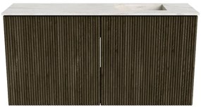 Mondiaz Joya DLux 80cm toiletmeubel shadow met wastafel faye rechts zonder kraangat ostra