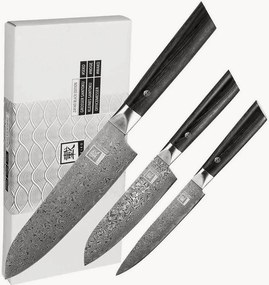 Damast mes Zayiko Black Edition, 3-delig