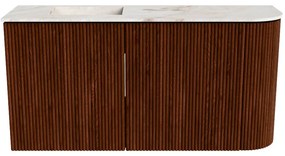 Mondiaz Joya DLux 80cm toiletmeubel ronding rechts ruby met wastafel faye links zonder kraangat frappe