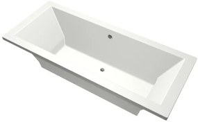 Xenz Society Duobad - 190x80x53 - afvoer Midden - acryl - wit mat 6885-03