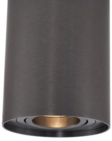 Moderne opbouwSpot / Opbouwspot / Plafondspot gunmetal GU10 50mm kantelbaar - Rondoo Up Modern GU10 Binnenverlichting Lamp