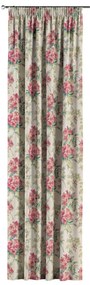Dekoria Kant en Klaar Gordijn met plooiband, collectie Londres, roze-ecru