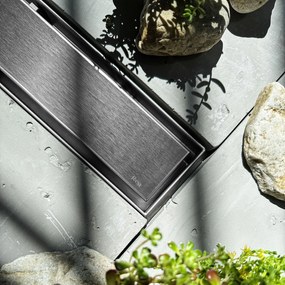 Lineaire afvoer REA NEOX PRO Nickiel Brush 80