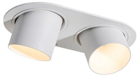 Afgeronde inbouwspot wit GU10 50mm 2-lichts - Installa Modern GU10 Binnenverlichting Lamp