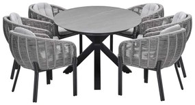 Garden Impressions Padula tuinset 7-delig - Scot tuintafel Napoli sand 230x115 cm
