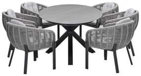 Garden Impressions Padula tuinset 7-delig - Scot tuintafel Napoli sand 230x115 cm