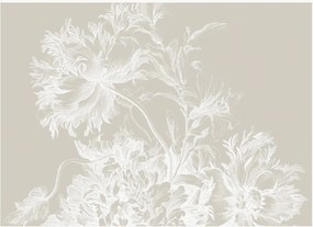 Behang Engraved Flowers