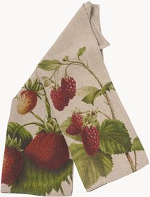 Theedoeken Strawberry & Raspberry van linnen, 2-delig