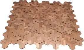 Zelfklevende Mozaïektegels Metaal | Trifold 3D Koper | 30,3×28 cm | Keuken, Bad &amp; WC