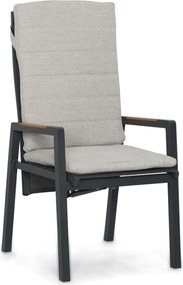 Verstelbare Tuinstoel Aluminium Grijs-antraciet Lifestyle Garden Furniture Vivaro   antracite