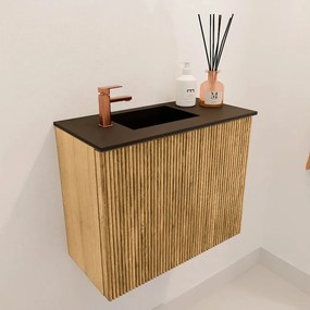 Mondiaz Joya 50cm toiletmeubel oak met wastafel faye links 1 kraangat urban