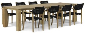Tuinset 8 personen 300 cm Rope Zwart Lifestyle Garden Furniture Dallas/Brighton