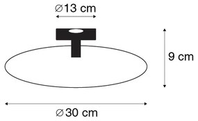 Oosterse plafondlamp zwart - KongeOosters E27 rond Binnenverlichting Lamp