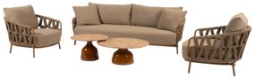 June Biarritz stoel bank loungeset 5 delig amber 4 Seasons Outdoor
