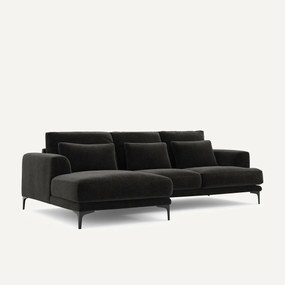 Hoekbank links fluweel chenille, Marsile