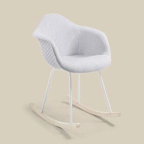 Schommelstoel Quilted Lichtgrijs