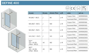 Riho Define inloopdouche met decopaneel 90x200cm ijzer verouderd mat